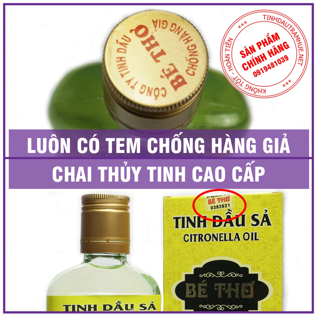 TINH DẦU SẢ (50ml và 100ml) - THƯƠNG HIỆU BÉ THƠ [CHÍNH HÃNG]