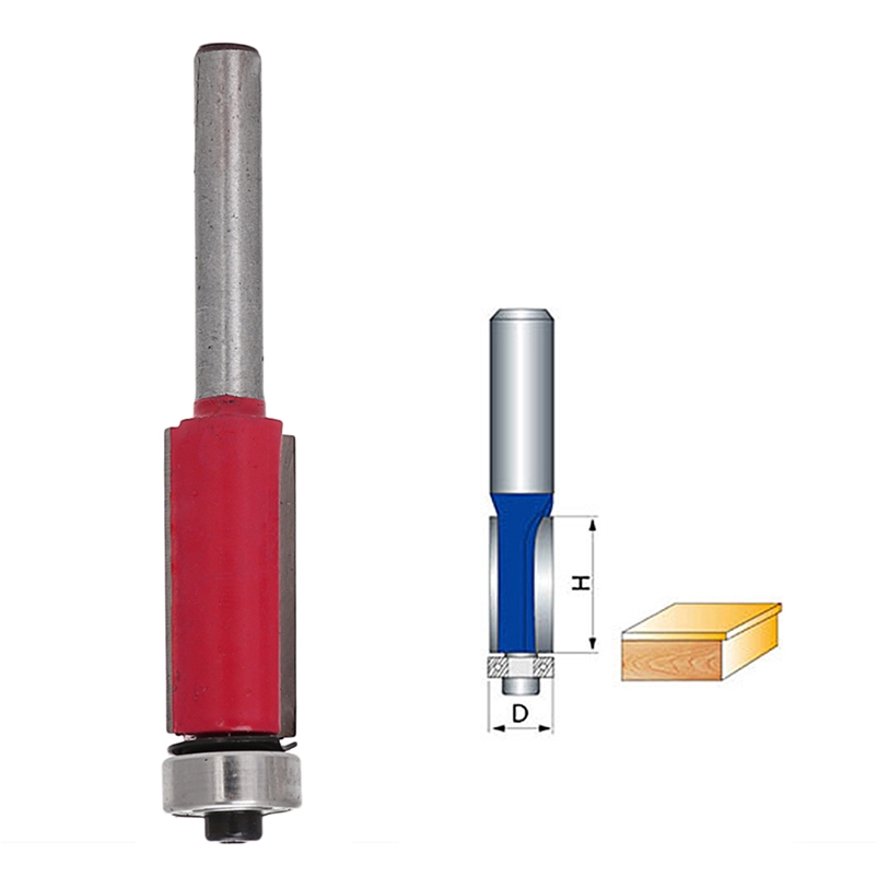 New 1/2&quot; 12.7mm Flush Trim Bit Carbide Tipped For 1/4&quot; Shank Router Bits