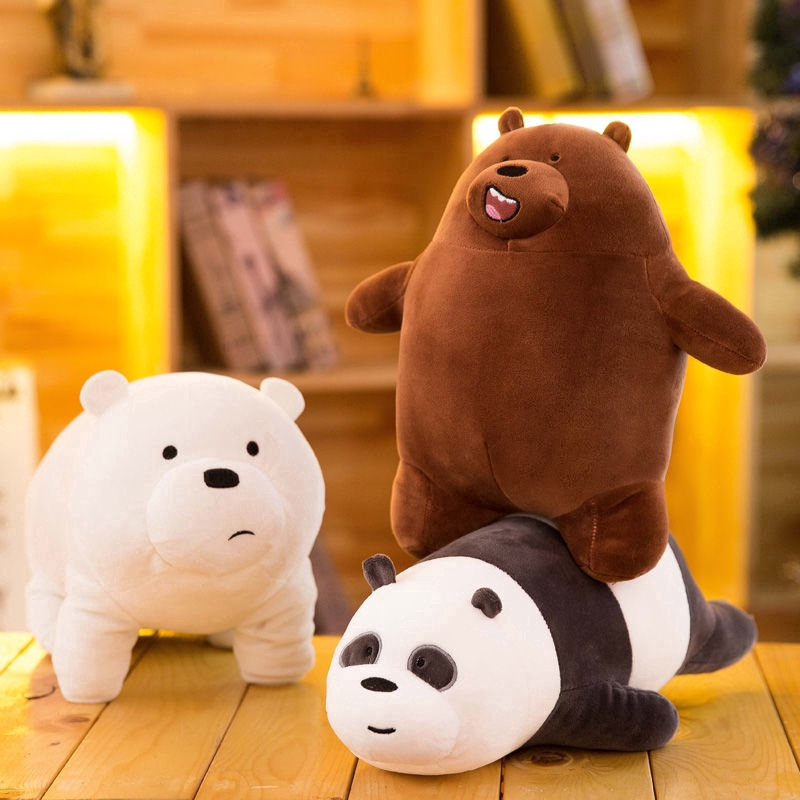60cm/50cm/40cm Thú bông thiết kế ba nhân vật gấu trong phim hoạt hình We Bare Bears dễ thương