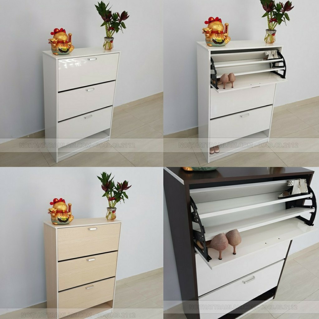 Tủ giày khay thông minh nhựa đài loan siêu tiện lợi. Cao 1m10