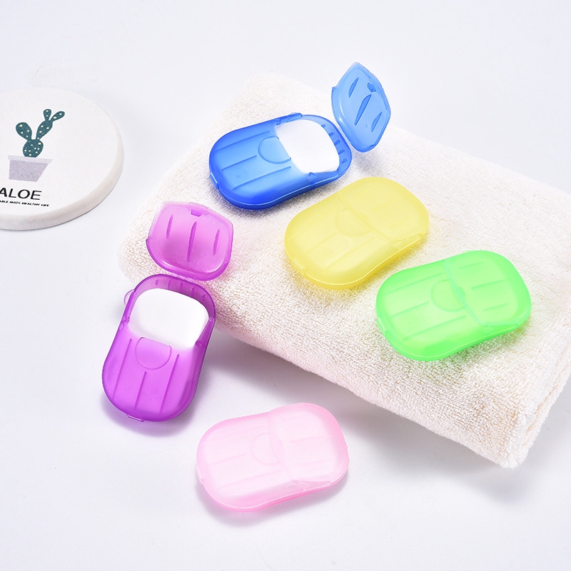 (Hàng Mới Về) Set 20 Xà Phòng Giấy Dùng Một Lần Tiện Dụng Khi Đi Du Lịch
