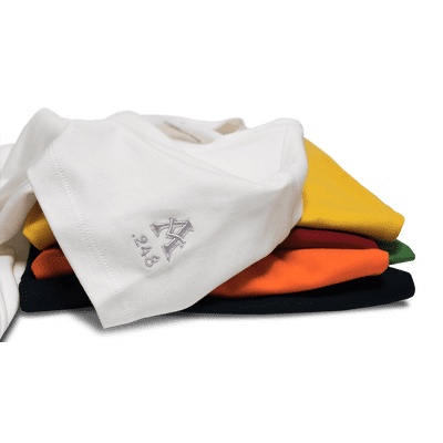 Áo thun trơn  thêu logo tay American Classic