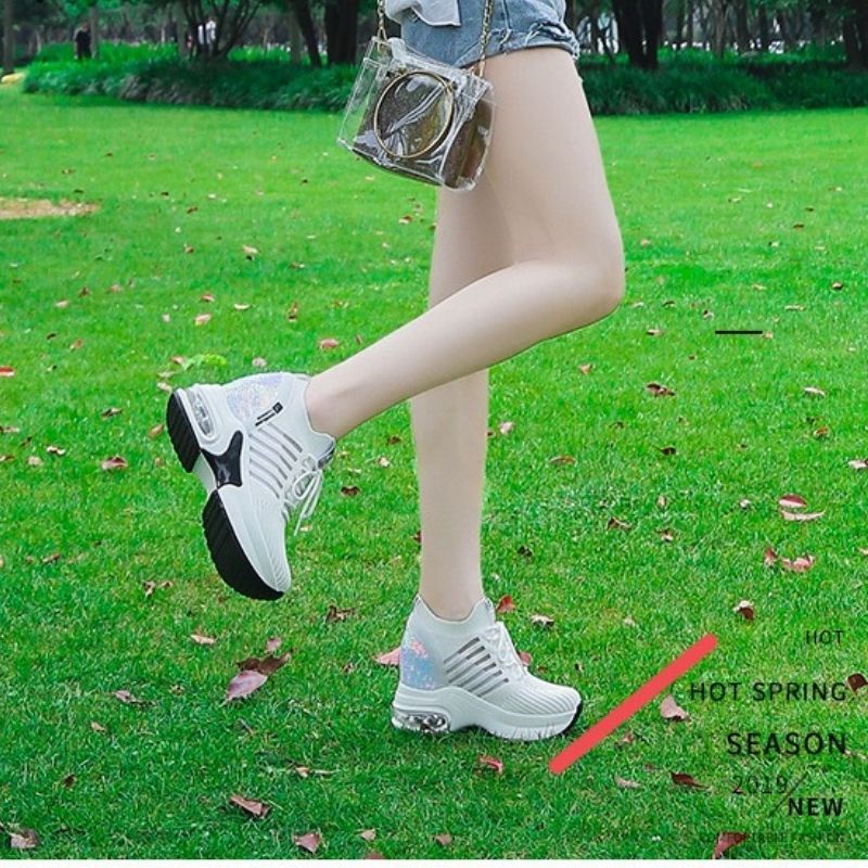 Giày Thể Thao Nữ Độn Đế GN31 Siêu Cao 6cm Chất Đẹp Thiết Kế Mới Trẻ Trung Cá Tính Tăng Chiều Cao
