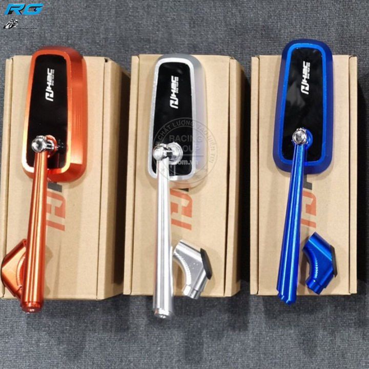 Gương Xe Máy Kính Chiếu Hậu H2C Vuông Loại 1 Nhôm CNC Mặt Kính Xanh lắp nhiều dóng xe SH, SH mode, Vario, Winner X,AB...