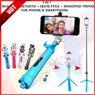 Gậy chụp hình bluetooth 3 trong 1 hỗ trợ chụp hình điện thoại di động