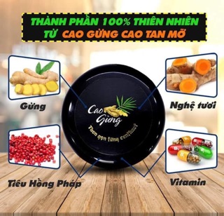 Cao gừng tan mỡ