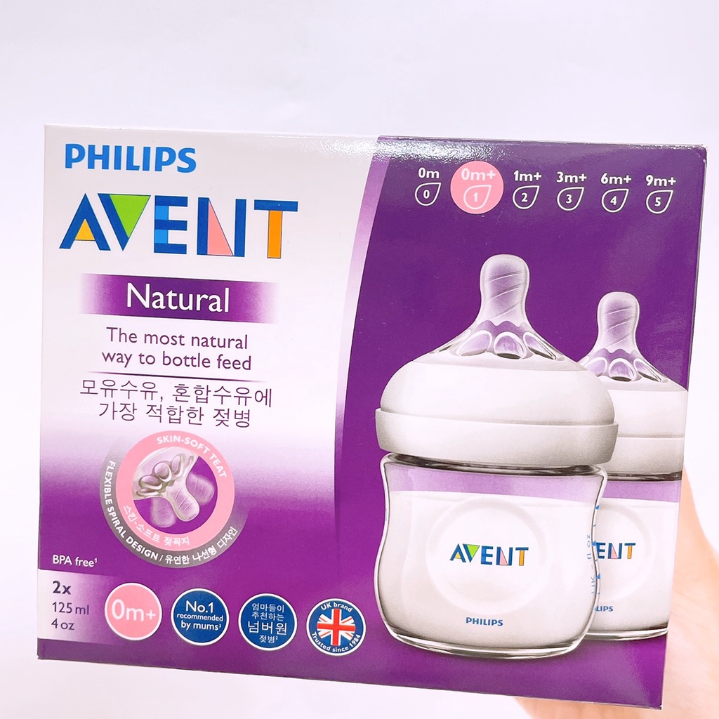 Bình Sữa Philips Avent Mô Phỏng Tự Nhiên Dung Tích 60ml/125ml/260ml/330ml, Không chứa BPA