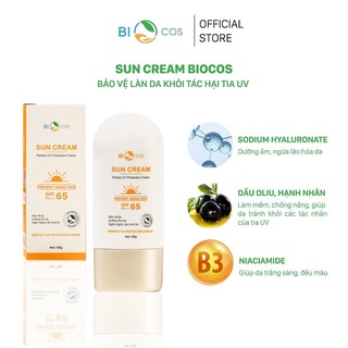 Kem Chống Nắng BIOCOS Sun Cream SPF65+++ Chống Nắng Tuyệt Đối
