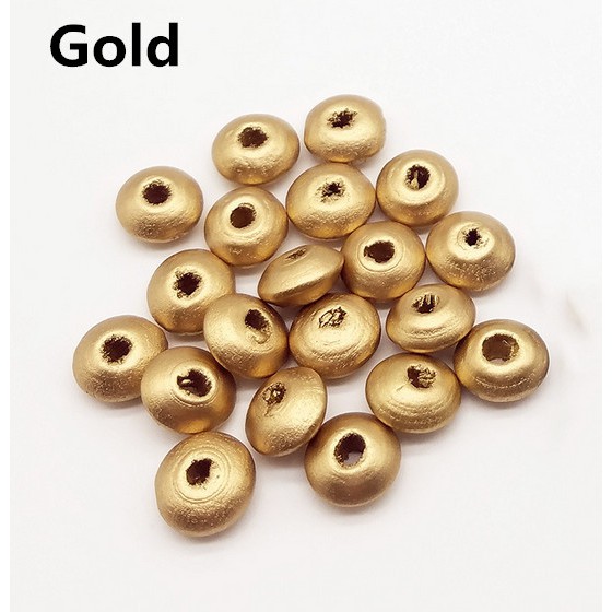 Túi 50 Hạt Gỗ Xỏ Lỗ 6 * 12MM Dùng Để Làm Đồ Trang Sức Thủ Công