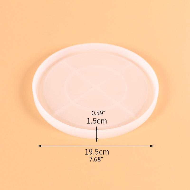 Khuôn Silicon Làm Đế Lót Ly Hình Tròn Cỡ Lớn Trong Suốt DIY