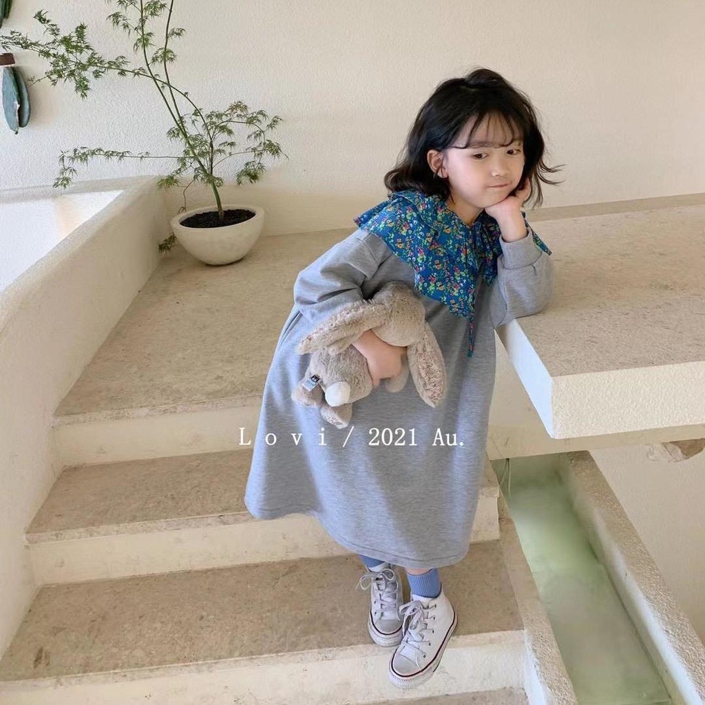 Đầm Len Phong Cách Hàn Quốc Thời Trang Mùa Thu Cho Bé Gái