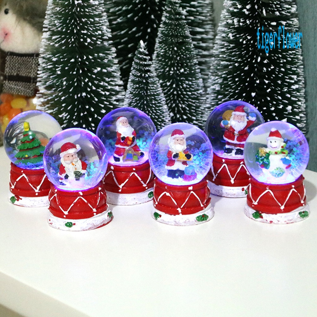 Quả Cầu Tuyết Kính Phát Sáng Dùng Trang Trí Cây Thông Giáng Sinh