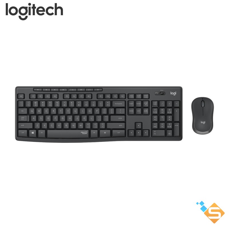 Combo chuột phím không dây Logitech MK295 Silent - Giảm ồn, có phím số, bền bỉ - Bảo Hành Chính Hãng 12 Tháng