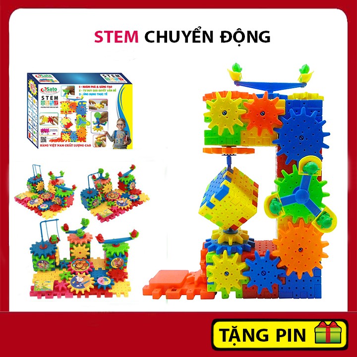 Đồ chơi giáo dục STEM khám phá chuyển động cho bé - Xếp hình thông minh cho trẻ