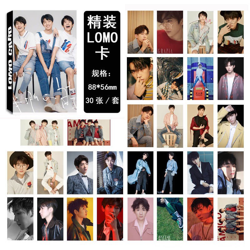 Lomo tfboys super junior ikon dương dương lý dịch phong bộ ảnh hộp 30 ảnh thẻ hình