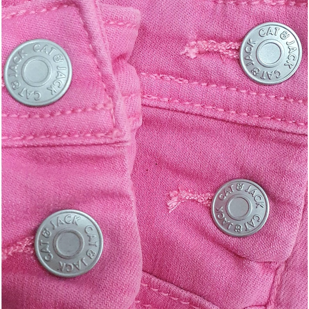 P33 Yếm jeans bé gái C@t&Jack, màu hồng cực yêu, size 4-16T