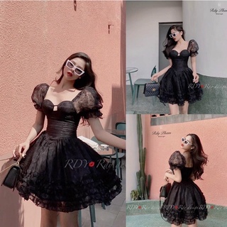 váy ren xoè tay bồng