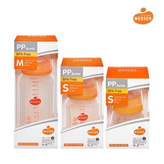 Bình sữa Wesser Nano Silver 60ml, 140ml , 250ml, 180ml, 260ml