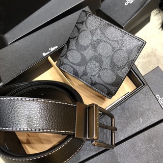 SET THẮT LƯNG COACH KÈM VÍ 2 TRONG 1