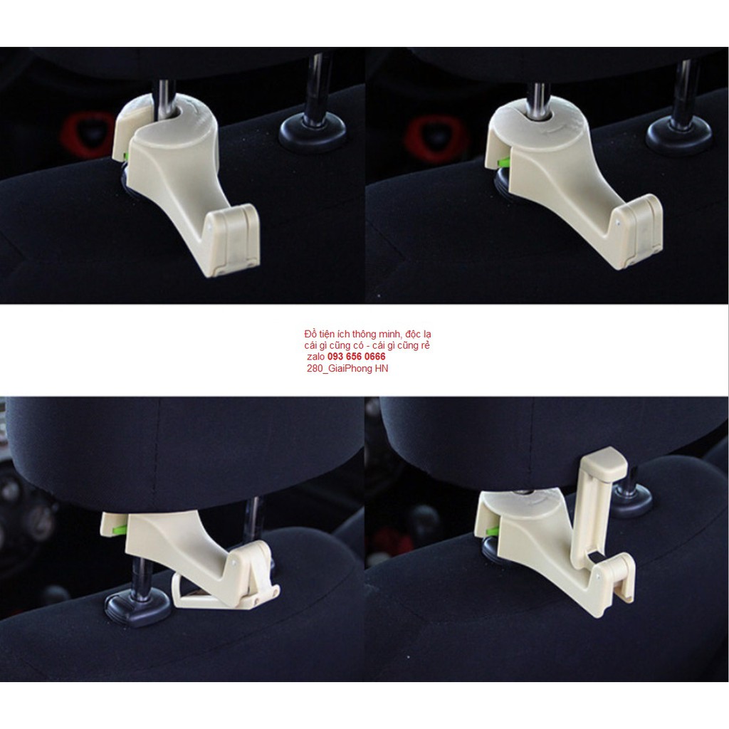 Móc treo đồ kèm giá đỡ điện thoại - Móc treo đồ thông minh trên ô tô | BigBuy360 - bigbuy360.vn