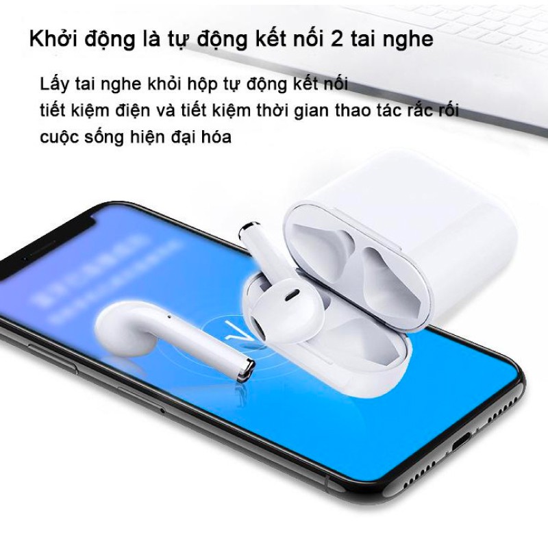 Tai nghe không dây bluetooth i16-Pro 5.0 TWS Airpods cảm biến chạm thông minh, tương thích với mọi dòng smartphone