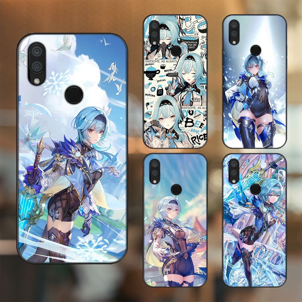 Ốp lưng Xiaomi Redmi 7 viền đen in hình Eula Genshin Impact