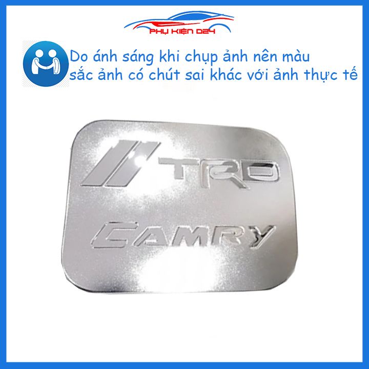 Ốp nắp bình xăng Camry 2012-2013-2014-2015-2016-2017-2018 mạ crom chống trầy trang trí ô tô