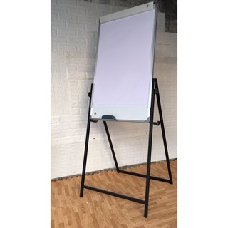 Bảng từ trắng có chân, bảng kẹp giấy, Bảng Flipchart chân gấp Eco (kèm quà tặng) KT từ 60x80 cm