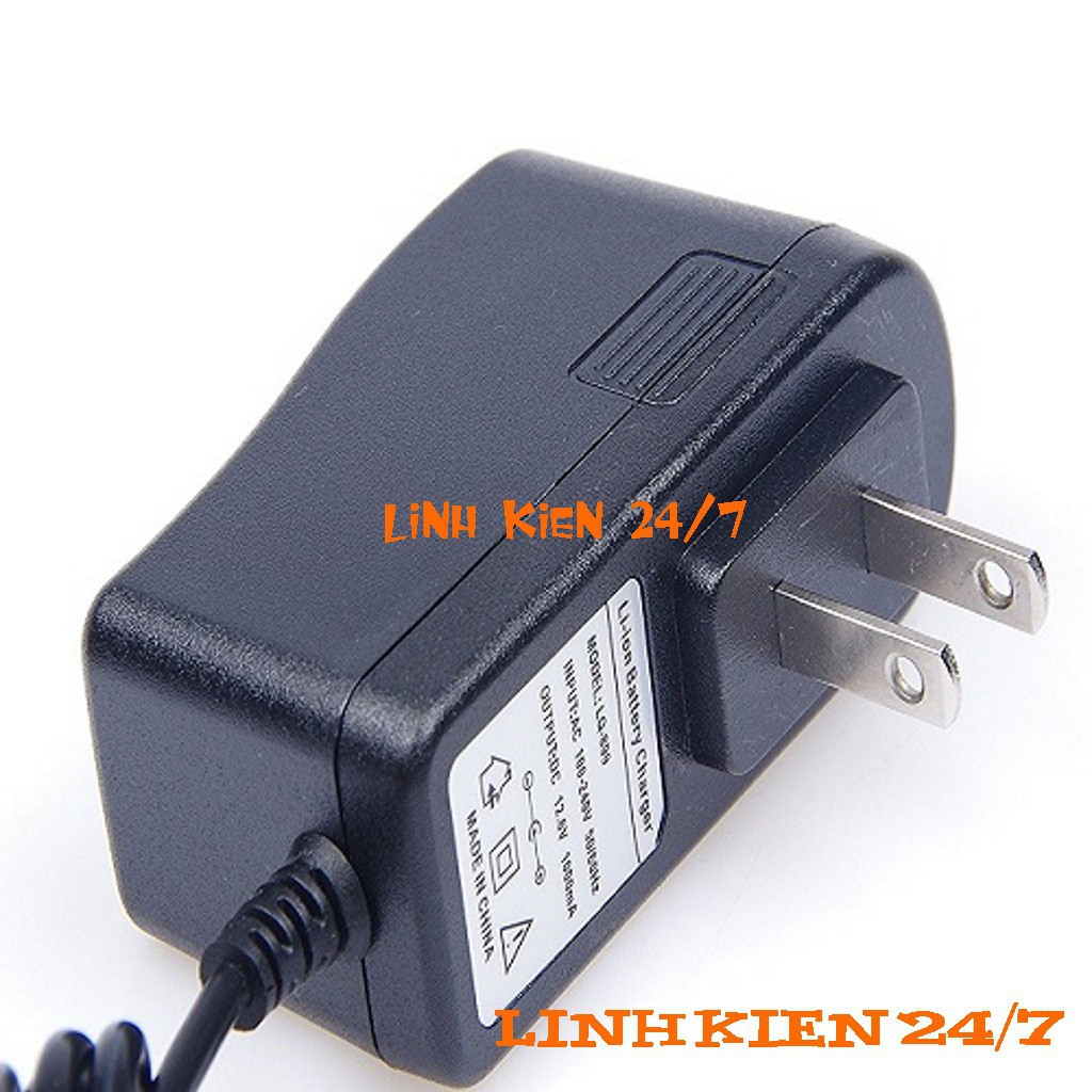 Adapter 12.6V 2A Sạc Pin 3S, Pin Máy Khoan, Ắc Quy 6A-10A