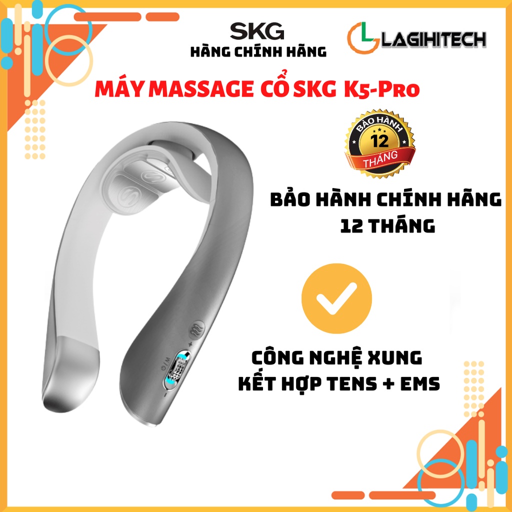 Máy Massage Cổ SKG K5-Pro công nghệ xung điện giúp giảm đau mỏi cổ vai gáy - Hàng Chính Hãng