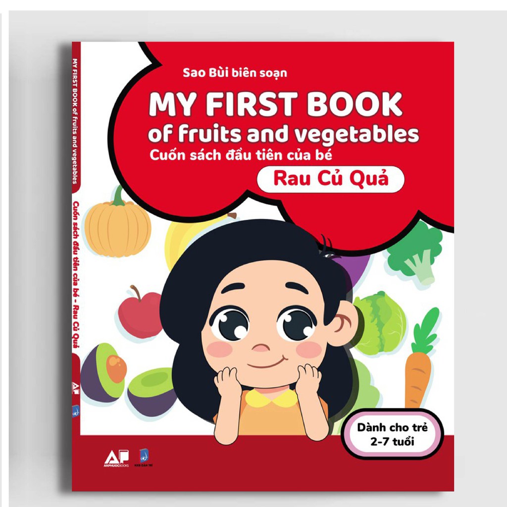 Sách - My First Book Of Fruits And Vegetables - Cuốn Sách Đầu Tiên Cho Bé Chủ Đề Rau, Củ, Quả