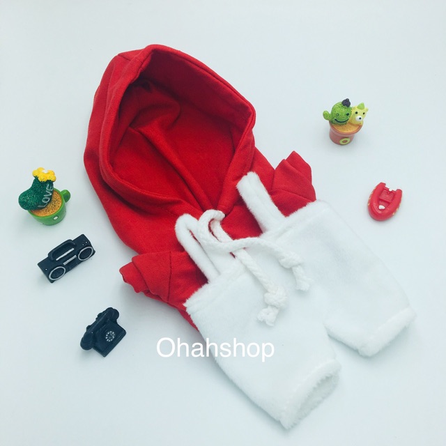 Outfit Doll Áo Hoodie Kèm Quần Yếm