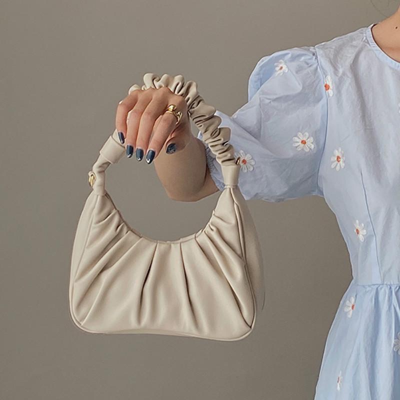 Túi Đeo Chéo Thiết Kế Xếp Ly Xinh Xắn Cho Nữ