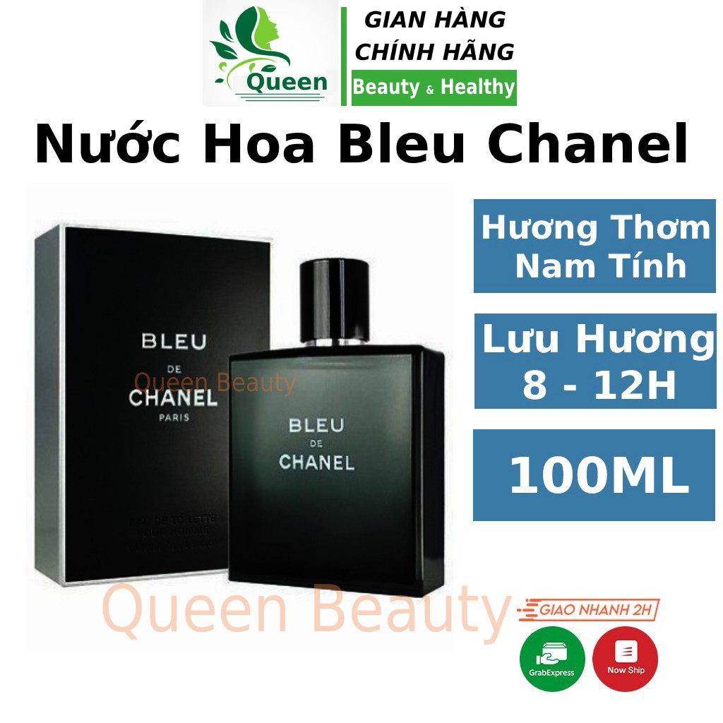Nước Hoa nam tính Blue Chanel 50ml Bỏ túi mini thơm lâu nhẹ nhàng quyễn rũ chính hãng bleu charme ck Queen Beauty