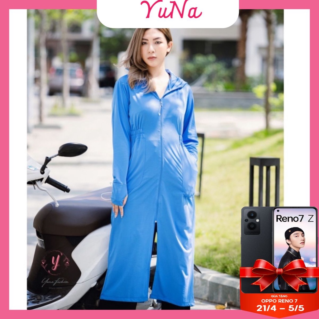 Áo chống nắng toàn thân Yuna  thông hơi vải kim cương siêu mát , phụ kiện thời trang MAIKA