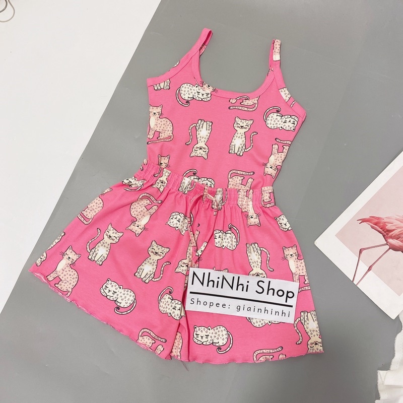 Bộ ngủ 2 dây họa tiết chất co giãn mát lạnh, Sét đồ ngủ hai dây sexxy BN0081 - NhiNhi Shop | BigBuy360 - bigbuy360.vn