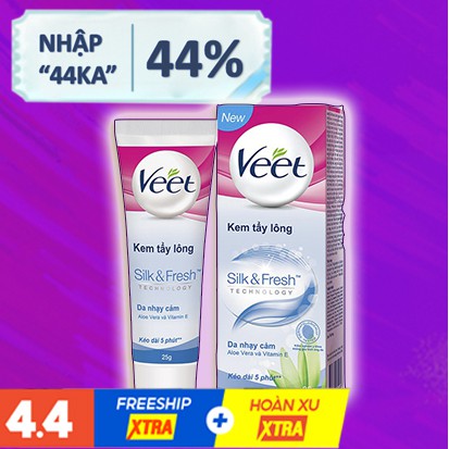 [HÀNG AUTH] Kem Tẩy Lông Veet Pháp 100ml - Triệt lông trong 3 phút - dưỡng da mềm min, trắng sáng ( chính hãng Pháp )