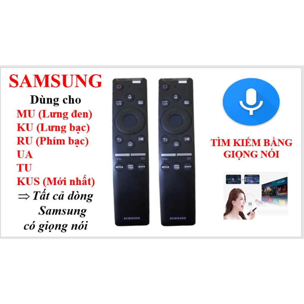 Điều khiển tivi samsung giọng nói - điều khiển tivi samsung - remote tivi giọng nói samsung tất cả các đời