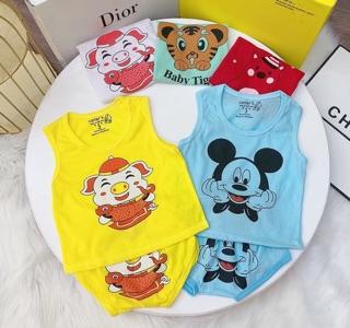 Combo 5 bộ quần áo ba lỗ bé trai/bé gái Carter
