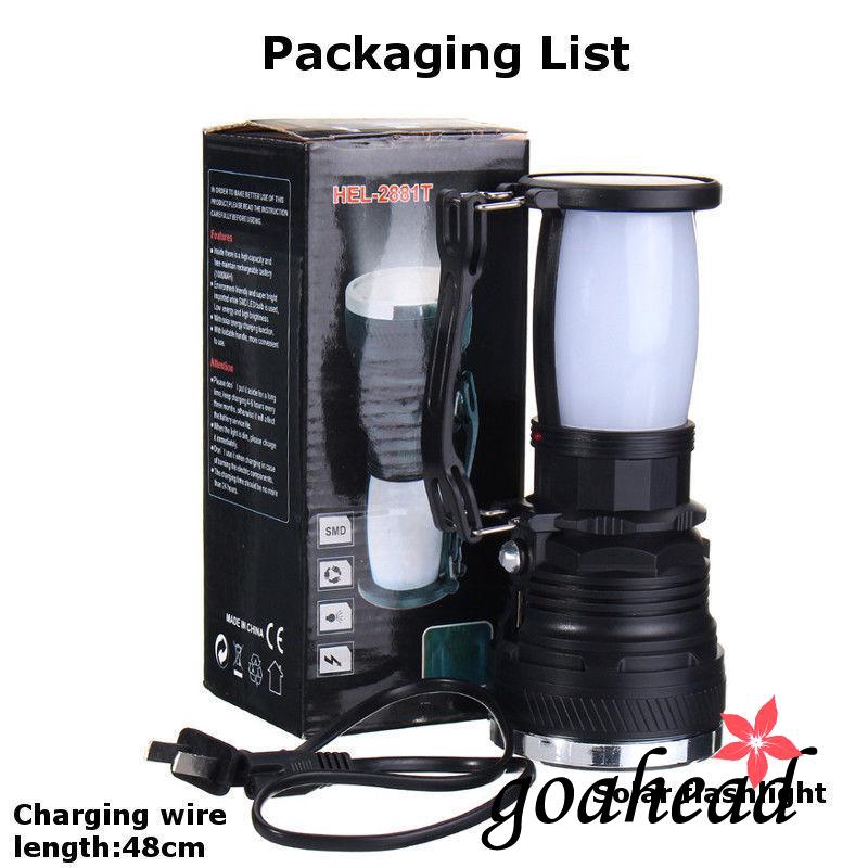 Đèn pin sạc năng lượng mặt trời 18K cho cắm trại