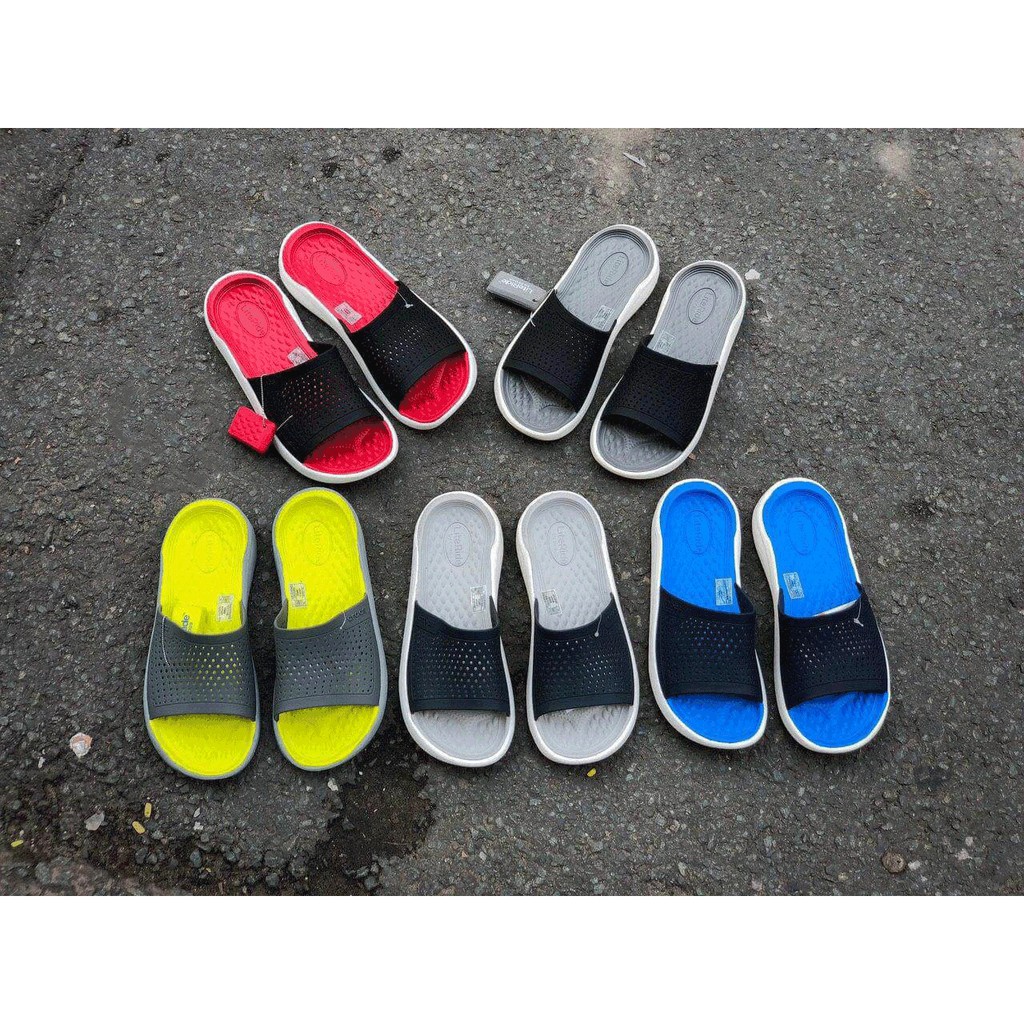 Dép lê cross literide quai ngang hàng xuất khẩu full box cho Nam Nữ đủ 8 màu, 8 size