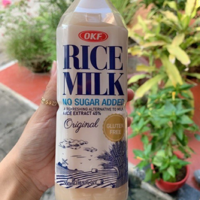 Nước sữa gạo Hàn Quốc không đường dành cho người ăn kiêng OKF RICE MILK chai 1.5L