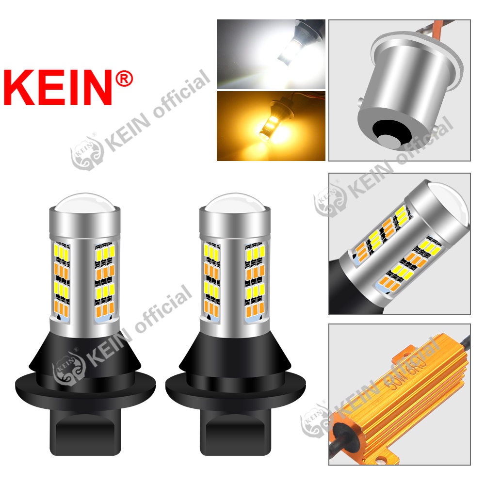 KEIN 2PCS Turn Signal Light No Fast Hyper Flash Blink Error Code Memory CANBUS Error-free Dual Mode High Quality 1156 2835SMD 42LEDs Car Dual Switchback DRL Reverse Turn Signal Lights Car LED Light T20 7440 3156