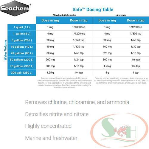 Xử Lý Nước Seachem Safe Loại Bỏ Độc Tố - Hủ 250 gram