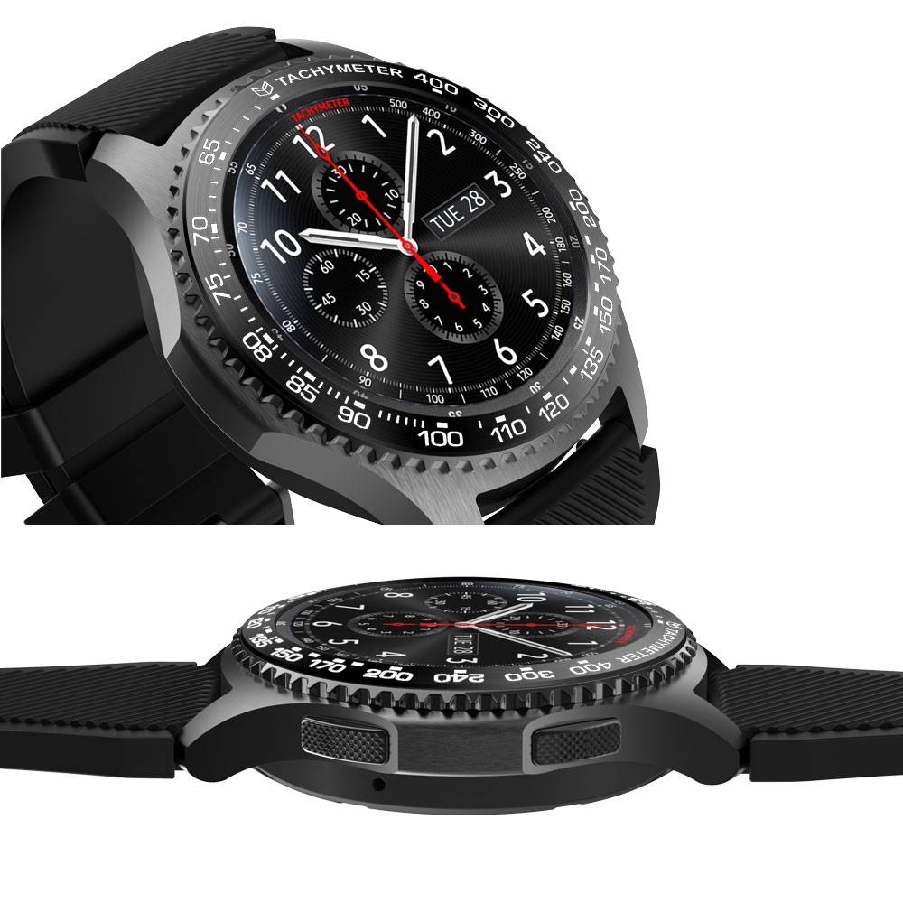 Vòng bezel bằng thép không gỉ bảo vệ mặt đồng hồ Huawei GT 2 46mm/Gear S3/Galaxy 46mm
