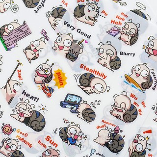 Sticker bóc dán hìnhốc sên cute dễ thương