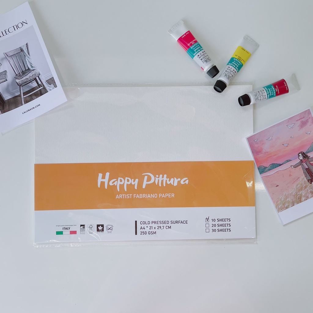 Giấy Vẽ Màu Nước HAPPY Hạng Họa Sĩ 300gsm A5,A4 - B95