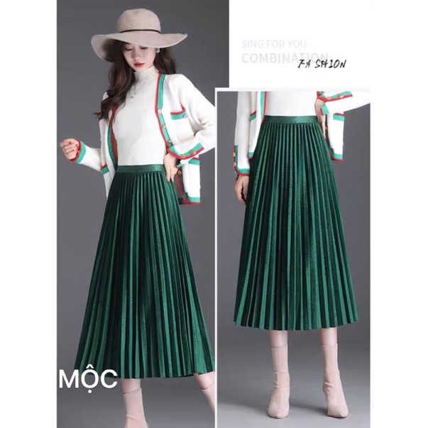 Chân váy Quảng châu dạ nhung mẫu thời trang mới nhất