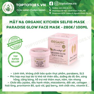 Mặt nạ Organic Kitchen Selfie-mask Paradise Glow Face Mask Like An Angel dưỡng da căng bóng, sáng hồng, mềm mịn