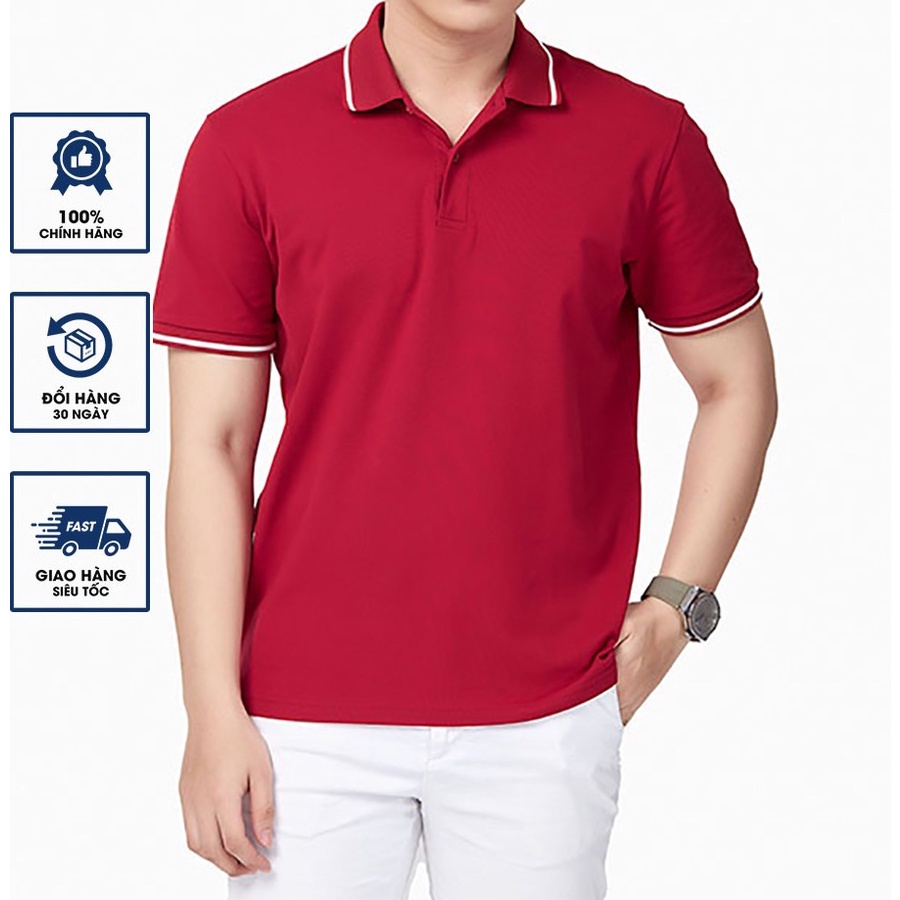 Áo Thun nam POLO PHỐI VIỀN vải thun mát lạnh chất cotton 4 chiều cao cấp-PLOVIEN515